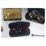 Vintage Eyeglasses and Miscellanous Small Collectibles