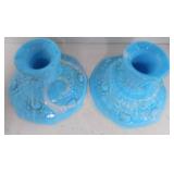 Fenton Art Glass Candle Holders and Decor Lot