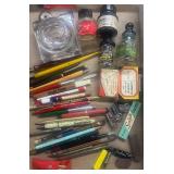 Vintage Inkwell, Ink and Pen Lot