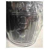 Planters Peanut Clear Glass Barrel Jar with Lid Adveritisng Mr. Peanut