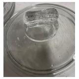 Planters Peanut Clear Glass Barrel Jar with Lid Adveritisng Mr. Peanut