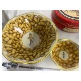 Mr. Peanut Planters Peanuts Pewter Steins, Plastic Vintage Cup Stir Sticks Tin Snack Bowl Set
