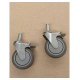 Pair of Heavy Duty Poly/Rubber Wheels - Racking/Scaffolding