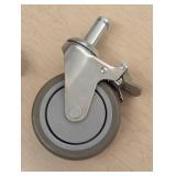 Pair of Heavy Duty Poly/Rubber Wheels - Racking/Scaffolding