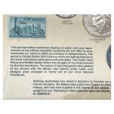 Framed United States 20th Century Coins - 1986 One Ounce (.999) Silver Coin, 1890 Morgan Silver Dollar, 1944 Walking Liberty Half Dollar, 1913 Barber Half Dollar, 1930 Standing Liberty Quarter and Mor