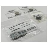 Sealed 1939 Mercury Silver Dime (Avg Circulated) / Sealed 1964 Roosevelt Silver Dime (Avg Circulated) / Sealed 1942-45 Wartime Nickel Set (Avg Circulated) / Sealed 1935 Buffalo Nickel (Good)