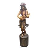 LLR - Vintage Sailor Jerry Spiced Navy Rum Hula Girl Store Display Statue