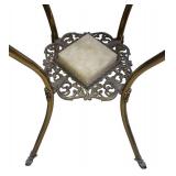 O - Antique Victorian Brass and Onyx Plant Stand