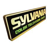 RR - Vintage Light Up Vintage Sylvania Color Television / Audio Sign