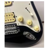 O - Fender Squier II Stratocaster - Black Electric Guitar w/ Case & Cable