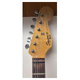 O - Fender Squier II Stratocaster - Black Electric Guitar w/ Case & Cable