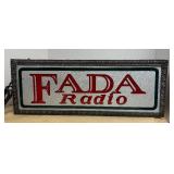 LLR - Vintage FADA Light Up Radio Sign - Vintage Electric Advertising Sign