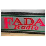 LLR - Vintage FADA Light Up Radio Sign - Vintage Electric Advertising Sign