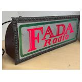 LLR - Vintage FADA Light Up Radio Sign - Vintage Electric Advertising Sign