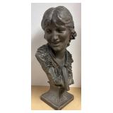 LLR - Antique Spelter Lady Bust