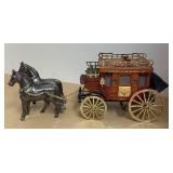 LLR - Overland Stage Express Co. Vintage Stagecoach with 2 Horses