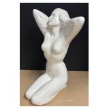 LLR - Vintage Porcelain Nude Kneeling Sculpture