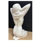 LLR - Vintage Porcelain Nude Kneeling Sculpture