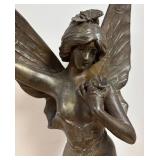 LLR - "Papillon" Bronzed Winged Fairy Sculpture by Paul Lucien Bessin
