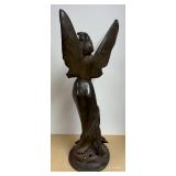 LLR - "Papillon" Bronzed Winged Fairy Sculpture by Paul Lucien Bessin