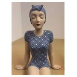 LLR - Two Decorative Bathing Beauty Ceramic Sculptures