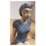 LLR - Two Decorative Bathing Beauty Ceramic Sculptures