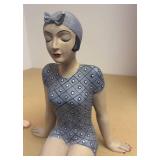 LLR - Two Decorative Bathing Beauty Ceramic Sculptures