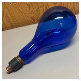 RR - Vintage Cobalt Blue Glass Light Bulb - E26 Screw Base