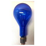 RR - Vintage Cobalt Blue Glass Light Bulb - E26 Screw Base