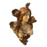 FR - Art Nouveau Bust Lamps - Wall Sconces