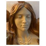 FR - Art Nouveau Bust Lamps - Wall Sconces