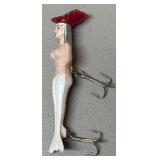 O - Vintage Mermaid Fishing Lure / Vintage Happy Hooker Mermaid Fishing Lure