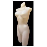 RR - Mannequin Torso - 36-Inch Tall Cream Plastic Female Form