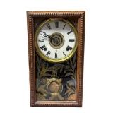 LLR - Wm. L. Gilbert Lake No. 6 Ornate Oak Mantel Clock