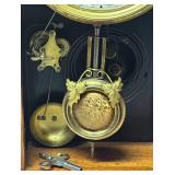 LLR - Wm. L. Gilbert Lake No. 6 Ornate Oak Mantel Clock
