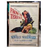 FR - "From the Terrace" Vintage Unframed Poster featuring Paul Newman and Joanne Woodward