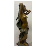 O - Vintage "Titania" Bronze Spelter Statue