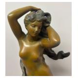 O - Vintage "Titania" Bronze Spelter Statue