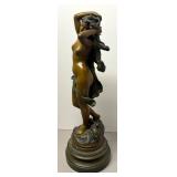 O - Vintage "Titania" Bronze Spelter Statue