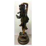 O - Vintage "Titania" Bronze Spelter Statue