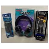 RR - Three Sets of New Headphones including Sony MDR-410LP Headphones & Koss TD/60 & Panasonic RP-HT45