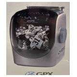 RR - New GPX TVP2 Portable Television 5in Black & White AM-FM Radio - Three-Way Power