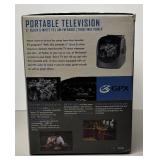 RR - New GPX TVP2 Portable Television 5in Black & White AM-FM Radio - Three-Way Power
