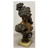 RR - Art Nouveau Bronze Bust Sculpture