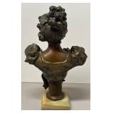 RR - Art Nouveau Bronze Bust Sculpture