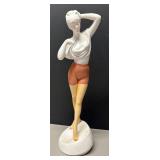 O - Vintage Resin Art Deco Female Figural Decor