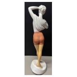 O - Vintage Resin Art Deco Female Figural Decor