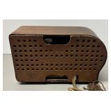 RR - Vintage Emerson AX212 "Bullseye" Moderne Radio with Vintage Walnut Wood Cabinet