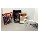 RR - Colored Pencils and Paint Set - Colerase, MultiPastel, Walnut Hollow Oil Pencils, Watercolors