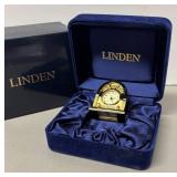 RR - Linden Gold-Tone Miniature Clock